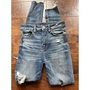 American Eagle Super Stretch Hi Rise Distressed Jegging Skinny Size 00 Short